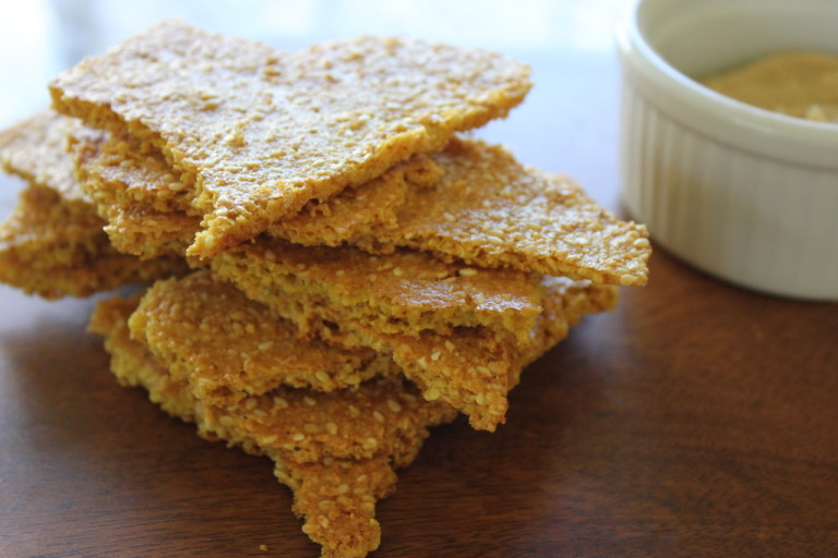 Gluten-Free Curried Sesame Crackers