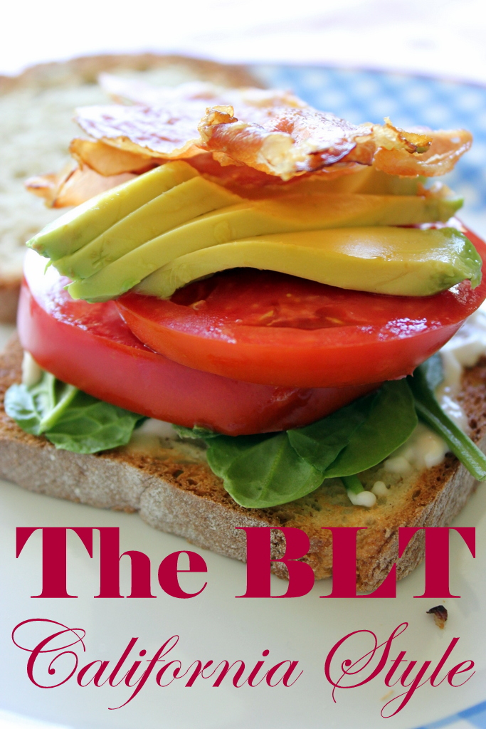 open faced BLT with avocado