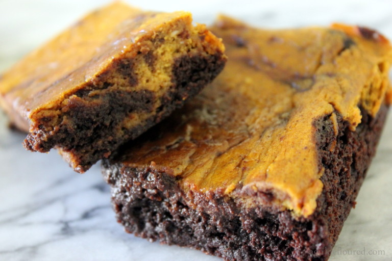 Deliciously Irresistible — Pumpkin Swirl Gluten-Free Brownies