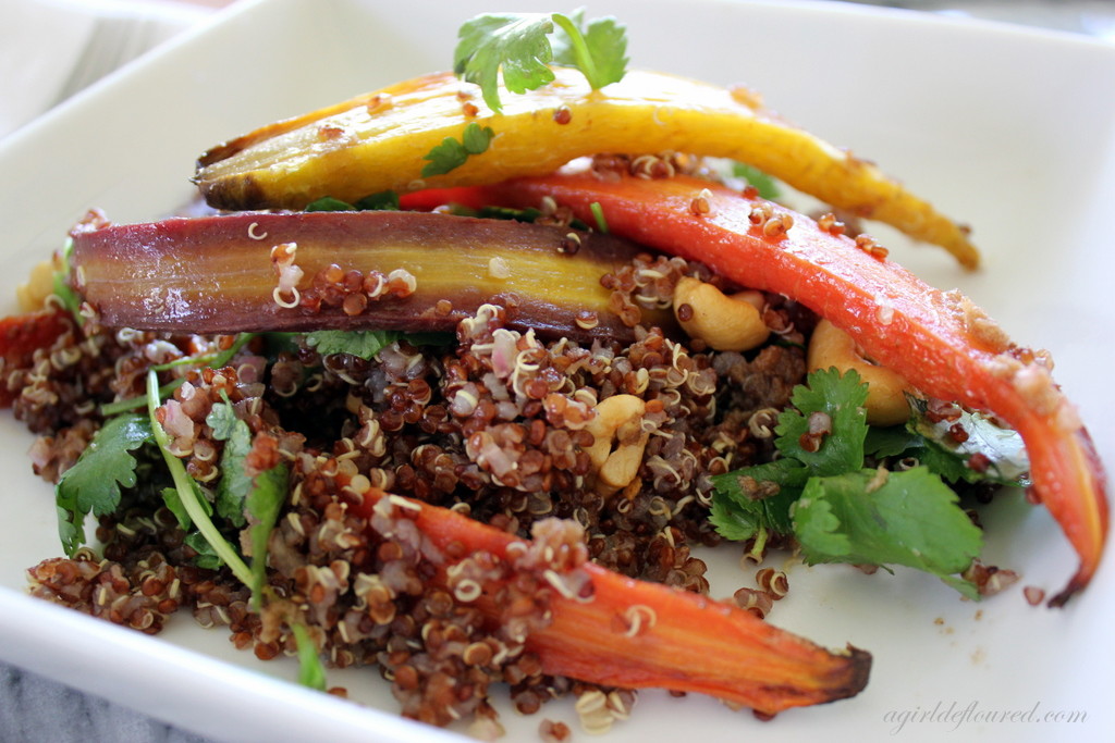 Roasted Carrot Quinoa Salad with Brown Butter and Cinnamon Vinaigrette