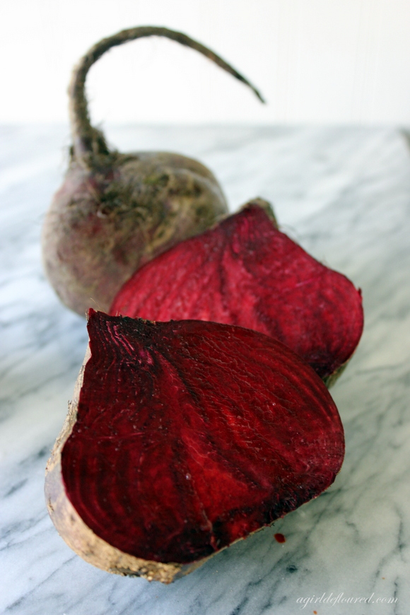 Whole cut red beet