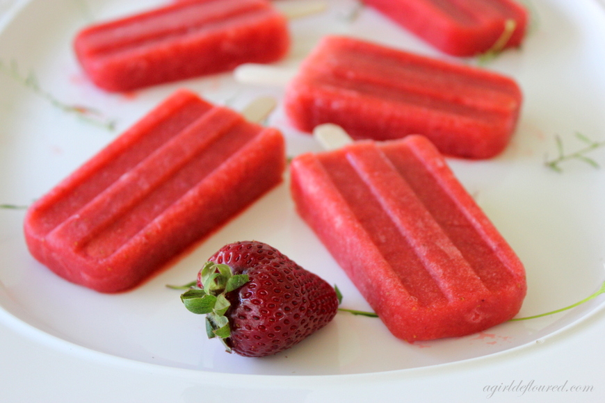 Strawberry Basil Paletas