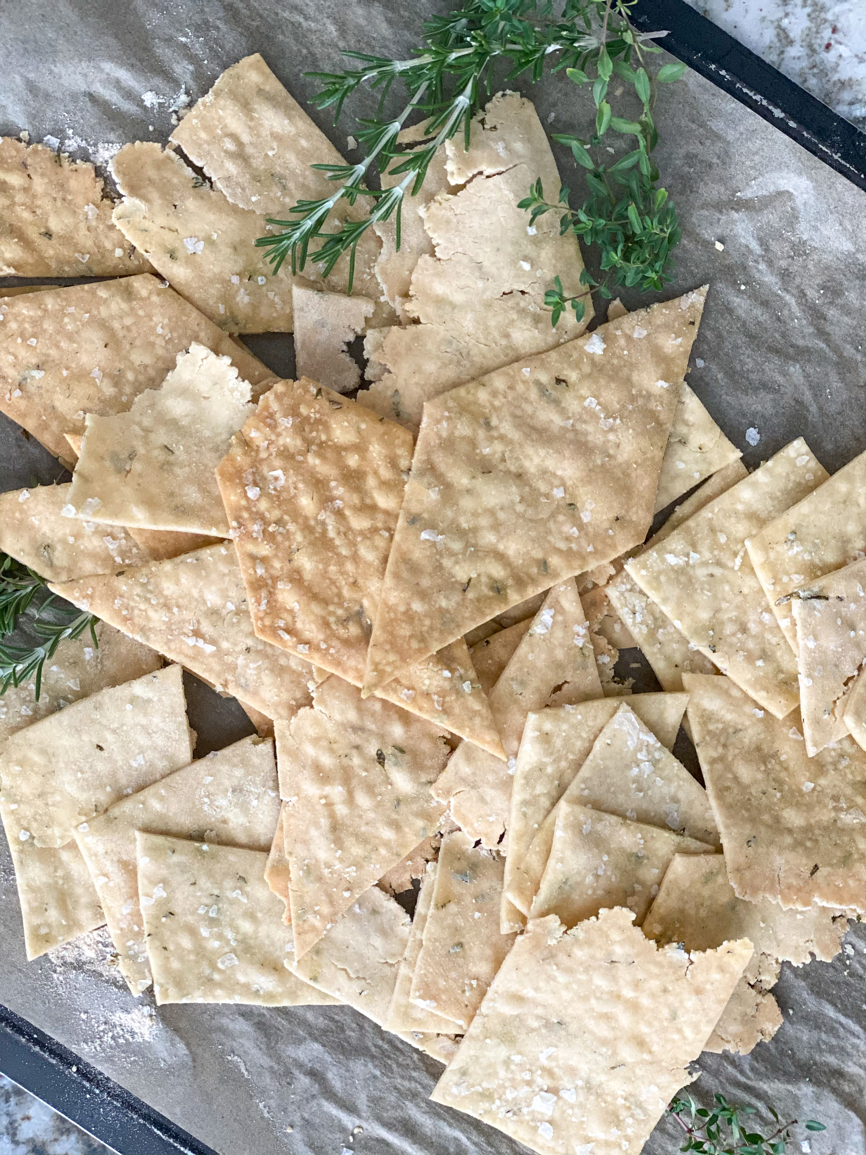 Herbed Gluten-free Sourdough Crackers