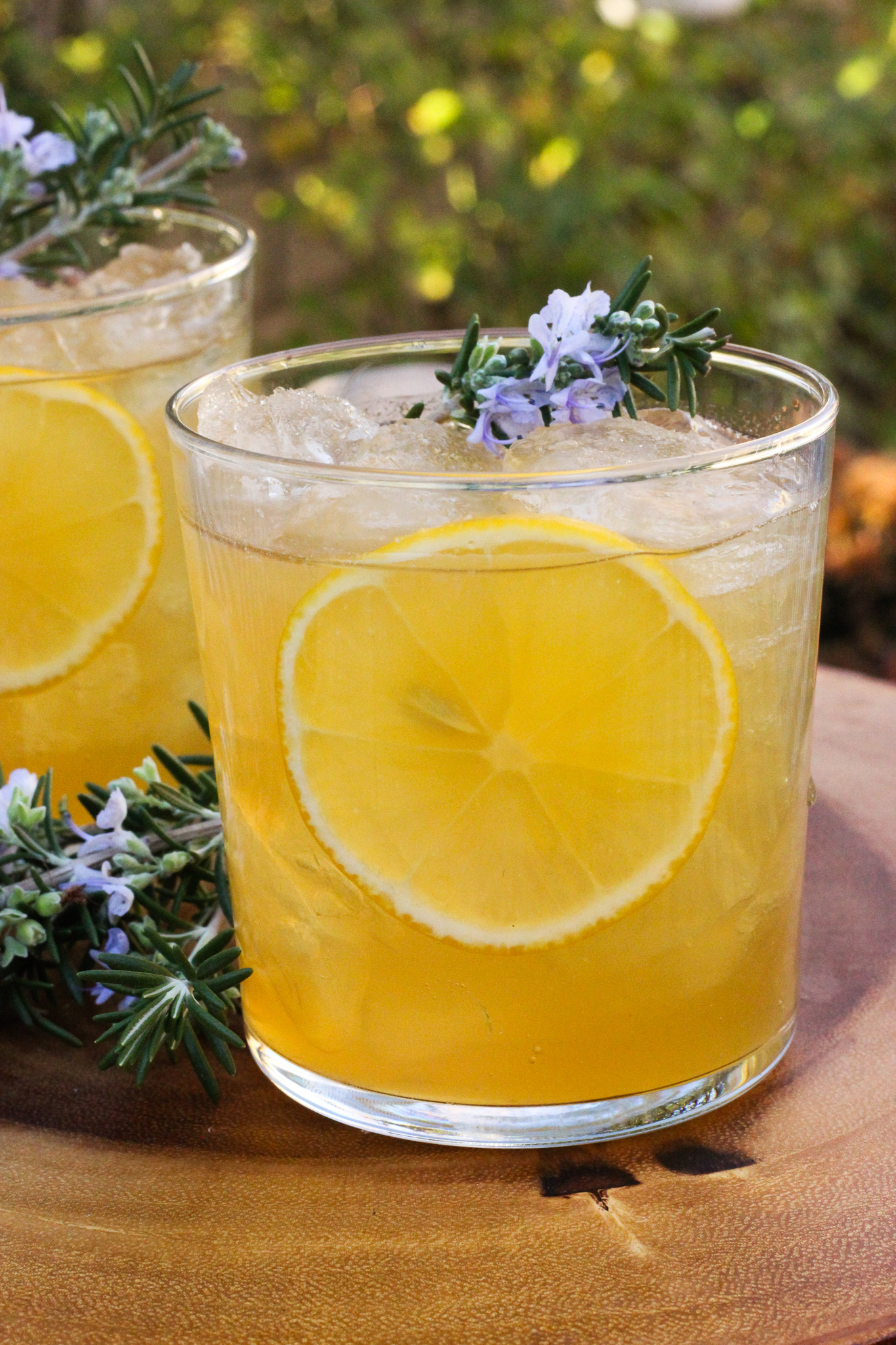 Smoky Whiskey Sour with Lemon and Rosemary