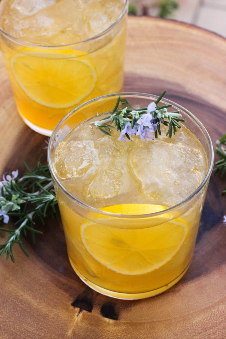 Smoky Whiskey Sour with Meyer Lemon and Rosemary