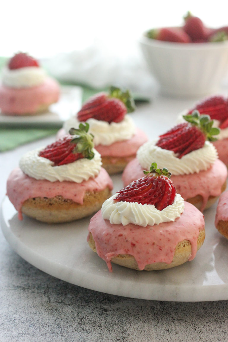 A Recipe for Gluten Free Doughnuts – Strawberry Shortcake Style