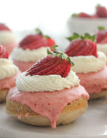 Gluten Free Strawberry Shortcake Buttermilk Doughnuts