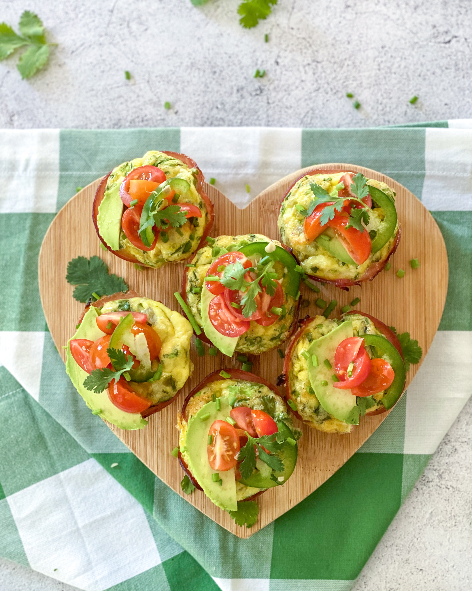 Green Chile Ham and Egg Cups