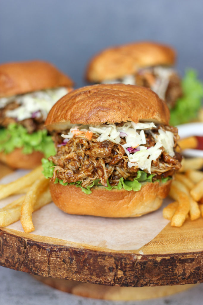 Pulled Chicken Sandwiches with Prune BBQ Sauce