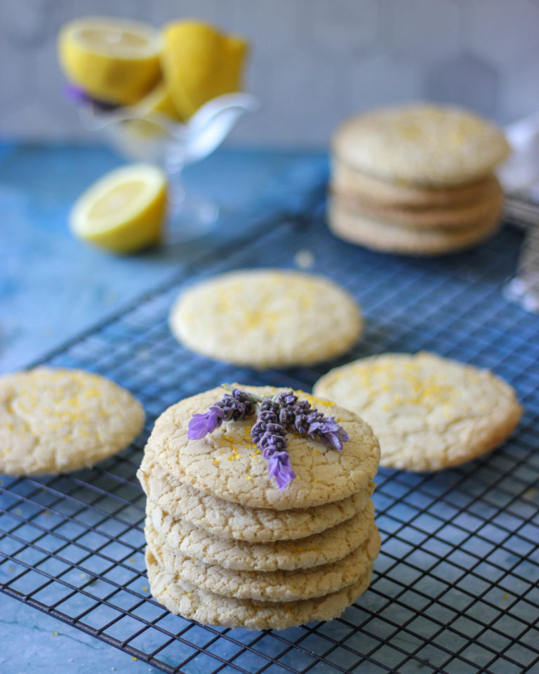 Gluten-Free Lemon Lavender Snickerdoodle Cookies