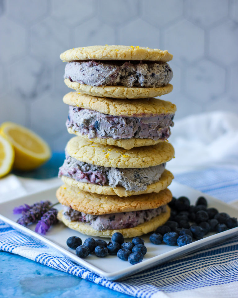 Blueberry Lemon Gluten-Free Ice Cream Sandwiches