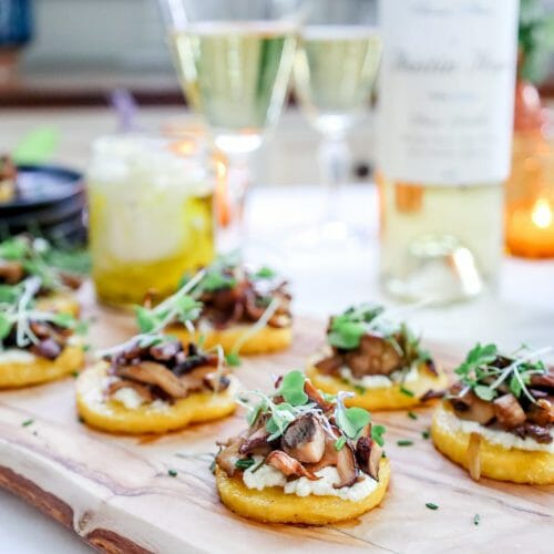 Roasted Mushroom Recipe with Polenta