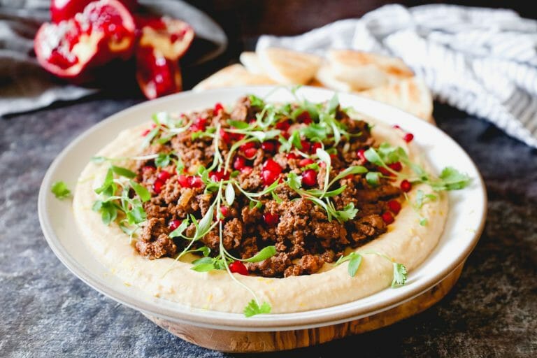 Easy Hummus with Ground Lamb Mince