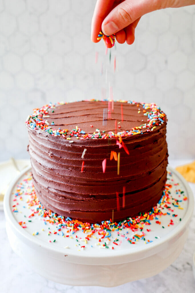 Gluten Free Cake Recipe - with sprinkles