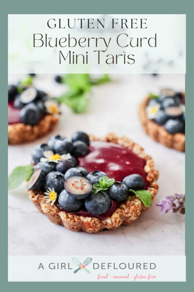 Gluten Free Blueberry Curd Mini tarts