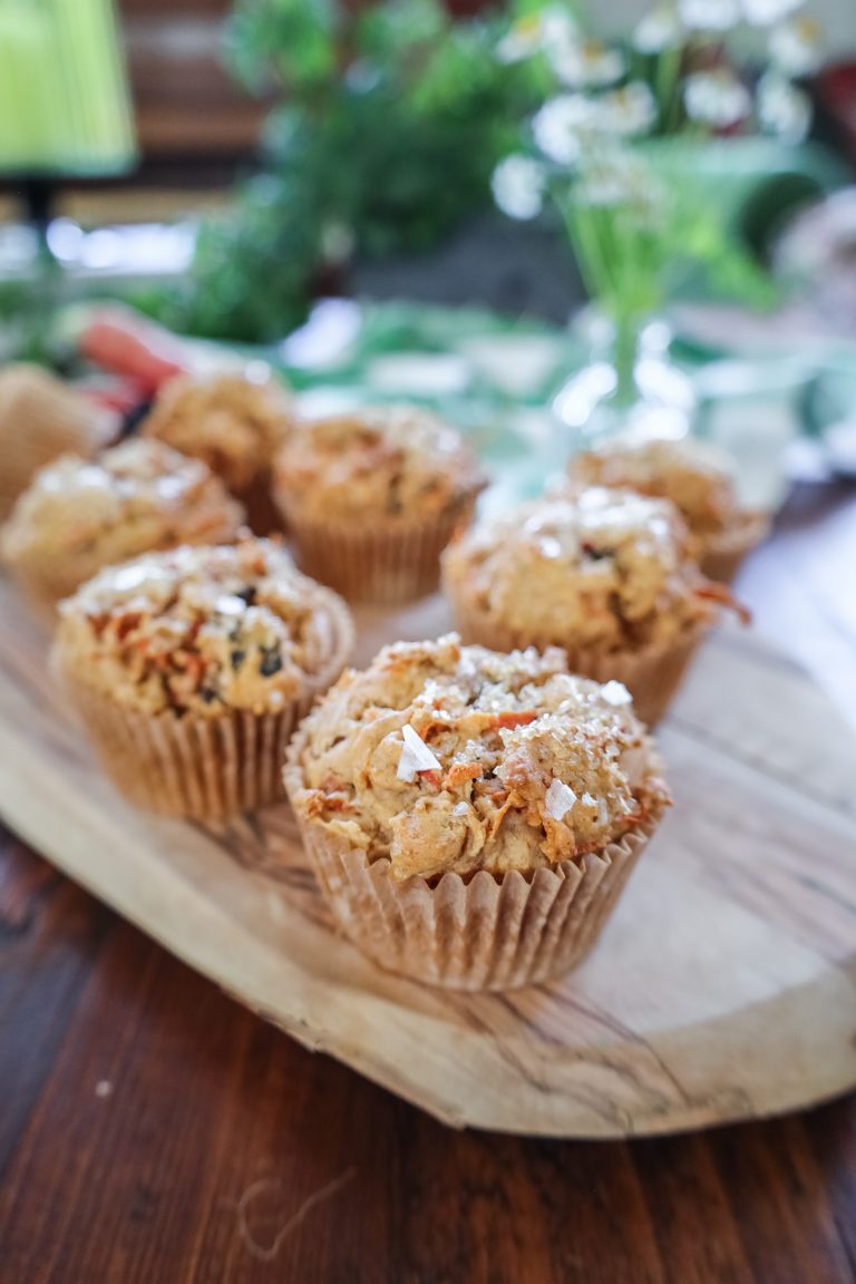 Your New Favorite Gluten Free Carrot Cake Muffins with Walnuts, Oats & Prunes